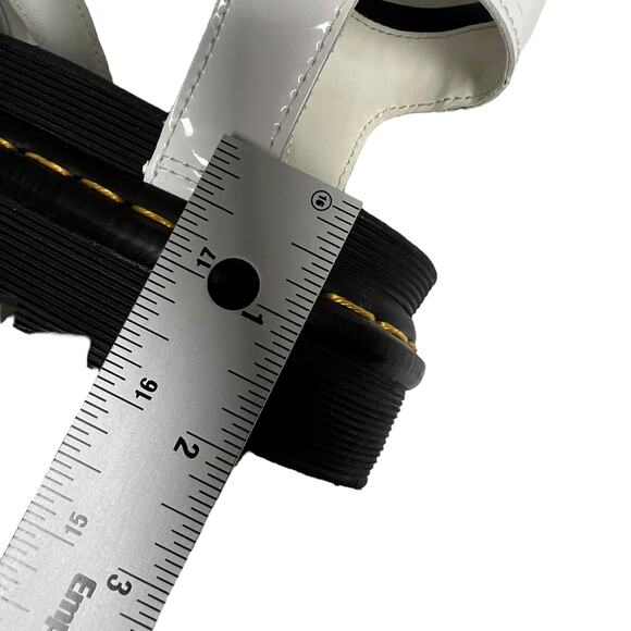 Dr.‎ Martens Blaire Platform Sandals White Patent Leather Women's 10 EU 42 Shoes - Picture 10 of 16